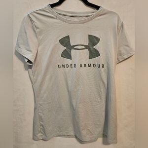 Under Armour Light Gray Logo Tee